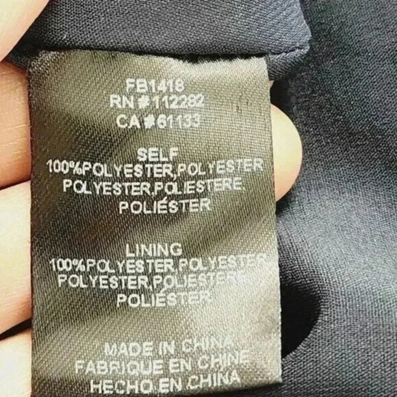 Adelyn rae‎ Cold shoulder navy Blue jumpsuit Size L Ruffle sleeve Front Keyhole - Picture 10 of 11